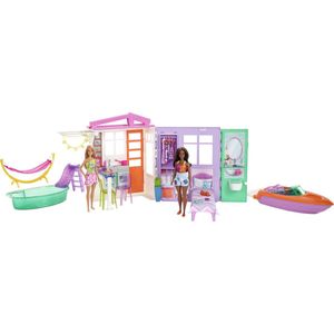 Barbie - Zomerhuis met zwembad, boot en hangmat - Barbie huis