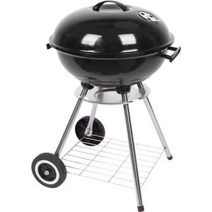 Houtskool BBQ - Rond met Deksel - Bol - ø 44 x 70 cm - Incl Wielen - incl handvatten - Staal