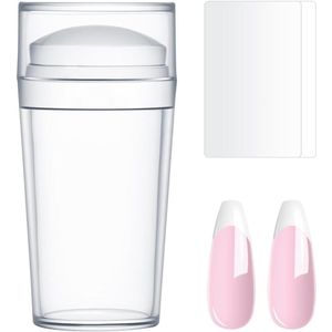 Manicure stempelset - siliconen French manicure-stempel - professionele nageldesignkit voor perfecte Franse nagels - doe-het-zelf nagelkunstgereedschap - accessoires voor French Smile Line