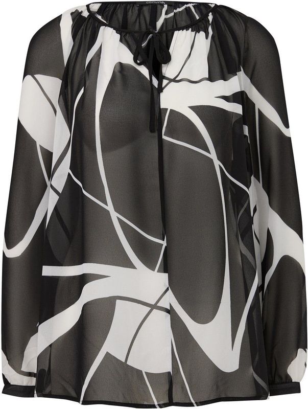 comma - Blouse - Chiffon - Met Allover Print