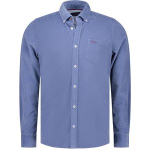 NZA - Blauw - Katoenen Stretch Overhemd