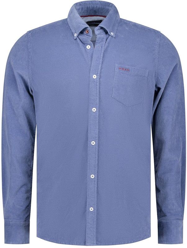 NZA - Blauw - Katoenen Stretch Overhemd