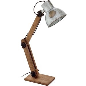 EGLO Frizington Tafellamp - 1 lichts - h 64cm. - E27 - Hout/oud zink