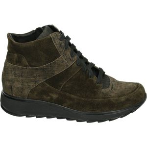 Durea 9684 K - Hoge sneakersVeterlaarzenDames veterschoenenDames sneakersHalf-hoge schoenen - Kleur: Groen - Maat: 40