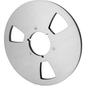 Empty Winding Spool 1/4 10.5 Inch Aluminium Alloy Universal Opening Machine Part, Sound Tape Reel, 3-Hole Design, Tape Recorder for