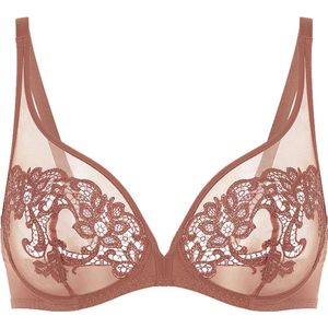 Simone Pérèle - Saga Plunge BH Tender Brown - maat 75E - Bruin