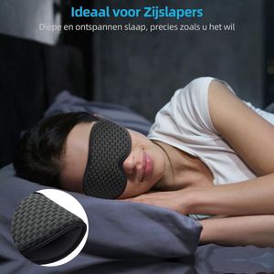Famanu 2025 Innovatief Slaapmasker voor Mannen en Vrouwen, 100% Lichtblokkerend Ontwerp Oogmasker om te Slapen, een Dutje te Doen, Mediteren, Reizen