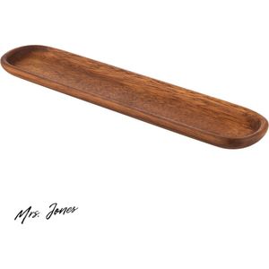 Mrs. Jones Serveerplank Geolied Acaciahout 37 x 8 x 2 cm Langwerpige Serveerplank .