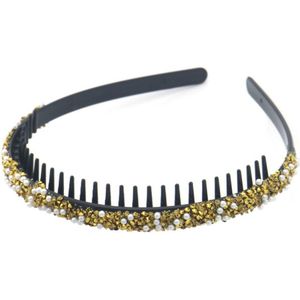 Kristallen Haarband – Diverse kleuren- Zwart – Diadeem met Parels en Glitters