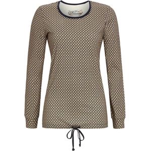 Bloomy pyjamashirt Ruitpatroon cognac - Bruin - Maat - 36