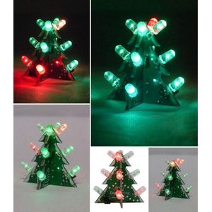 XM-1U - AREXX  Knipperende Kerstboom soldeerbouwpakket, KERSTBOOM met knipperende rood/groene LEDs, VOOR HOBBY EN SCHOOL,  12 KNIPPERENDE RODE EN GROENE LEDs | STEM | STEAM | PIE | School | CONSTRUCTIESPEELGOED  | Feestverlichting