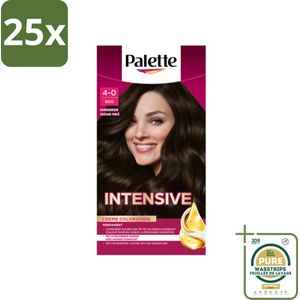 25 x Poly Palette - Haarverf - Donkerbruin 800 - 115ml - Grootverpakking - Haarverf - Arganolie - Donkerbruin - Permanent Haarverf - Langdurige Kleur