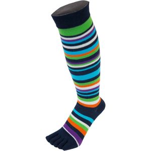 TOETOE Everyday Knee-High teensokken - Oranje/Blauw/Groen - 35-46 - Teensokken