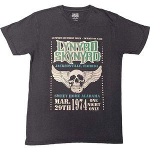 Lynyrd Skynyrd - Winged Skull Heren T-shirt - XL - Zwart