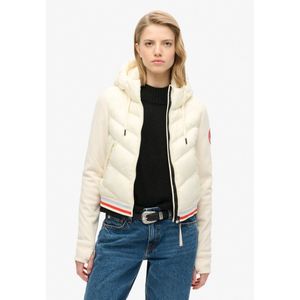 Superdry - W5011727A Storm Fuji - Hybride Bomberjack - Wit - Casual - Nylon - Duurzaam