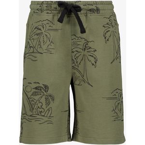 Unsigned jongens short groen met palmbomen - Maat 146/152