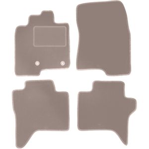 Beige velours matten voor: Mitsubishi Pajero IV lang (2006-2018)