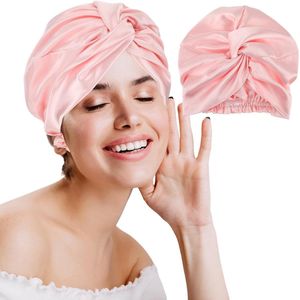 Verstelbare Satijnen Slaapmuts voor Vrouwen en Meisjes - Perfect voor Natuurlijk Krullend Haar en Haaroliebehandelingen