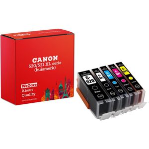 5-pack | Huismerk geschikt voor Canon PGI-520 / CLI-521 XL inktcartridges - MP550 - MP560 - MP640 - MP980 - MP990 - MX860 - MX870