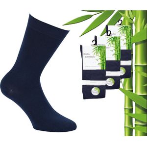 3 Paar Boru Bamboo Sokken - Bamboe - Donker Blauw - Maat 43-45