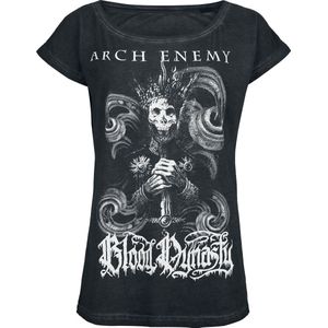 Arch Enemy Bloody Wave - Glow In The Dark Dames T-shirt - antraciet - S