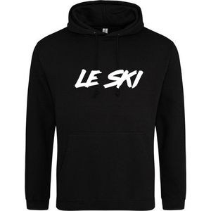 LE SKI Hoodie | Sweater | Capuchon | Trui | Hooded | Print | Zwart | Maat S