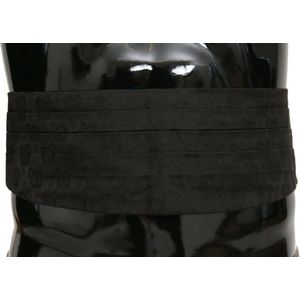 Dolce & Gabbana - Black Patterned Men 100% Silk Cummerbund