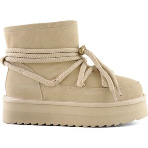 Colors of California - Platform Mountain Look - Enkelboot - Beige - Leer