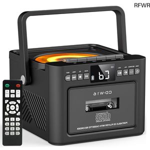 RFWR® Draagbare CD-speler Boombox met Bluetooth, FM-Radio, Cassette en Afstandsbediening - Oplaadbare Batterij en LCD-Scherm
