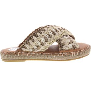 Dames Slippers Dwrs Casablanca White/taupe Wit - Maat 38