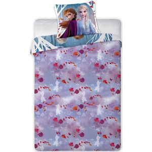 Disney Frozen 2 Journey  Dekbedovertrek - Eenpersoons -  140 x 200 cm - Multi