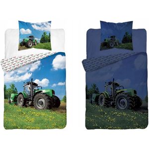 Glow-in-the-dark Beddengoed Tractor 160x200 cm - Kinderen & Tieners