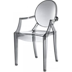 DS4U Elisabeth - armstoel - design stoel - transparant - grijs