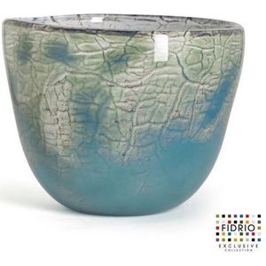 Design schaal Bowl - Fidrio OCEANA - glas, mondgeblazen - diameter 31 cm hoogte 20 cm