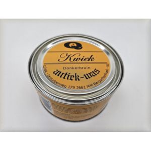 KWIEK antique wax - DARK BROWN - de echte onderhoudswas volgens oudhollands recept - 375 ml - makkelijk in gebruik - meubel - antiek - meubelwas - bijenwas - boenwas - terpentijnwas - De Enige Echte KWIEK was