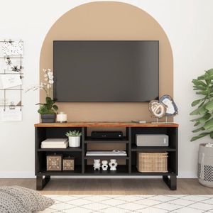 The Living Store TV-meubel Massief Gerecycled Hout - 100x33x46 cm - Opbergruimte en Stabiele Poten