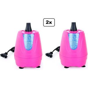 2x Ballonpomp electrisch roze