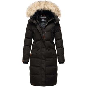 Gewatteerd & Winddicht Marikoo SCHNEESTERNCHEN - Winterjas Dames - Volwassen - Capuchon - Zwart - M