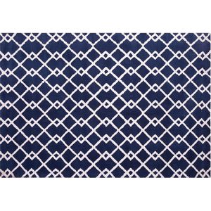 SERRES - Laagpolig vloerkleed - Blauw - 140 x 200 cm - Polyester