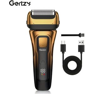 2in1 Gertzy Scheerapparaat - Digitale Full Body Shaver + Precisie/Baardtrimmer - Usb-Oplaadbare 2in1 Shaver - Perfecte Reiseditie - Ultieme Lichaamshaar Verzorging voor Dames en Heren - Kleur: Goud