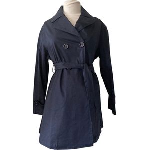 SARA-MENONOVE REGENJAS J17320 , korte trench coat, blauw Maat: S