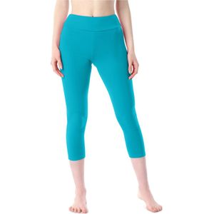 Merry Style MS-MS10-430-LE Dames Capri Leggings - Sport - Vrijetijdsbroek - 3/4 Lengte - Katoen - Sporbroek - Yogabroek - Donkerturquoise - S
