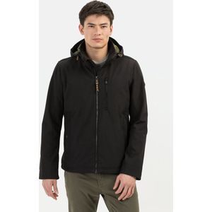 camel active Softshell Jacke met afneembare kap - Maat menswear-62 - Schwarz