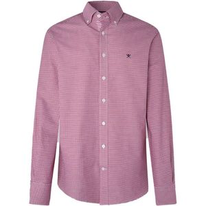 Hackett Essential Gingham Ox Overhemd Met Lange Mouwen Paars 3XL Man