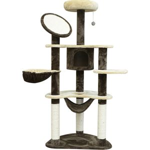 PawHut Krabpaal kattenboom krabpaal voor katten kat klimboom sisal pilaren D2-0027