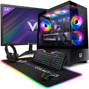 Vibox III-150 Game PC - 24"" Scherm Pakket - 8-Core Intel i7 11700T Processor 4.8GHz - Nvidia RTX 5080 16GB - 32GB RAM - 1TB NVMe M.2 SSD - 850W PSU - Windows 11 - WiFi