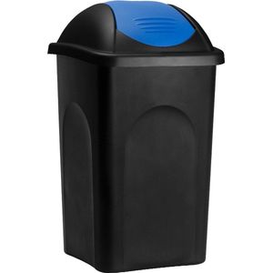 Stefanplast® Afvalbak Vuilnisbak Klap Deksel 60 Liter Vuilnis Bak Afval Container Kunststof Keuken Prullenbak Huis