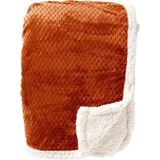 Dutch Decor - CODY - Plaid 150x200 cm - fleece deken met sherpa voering - Potters Clay - oranje terra