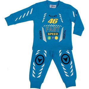 Fun2Wear - racing - kinder - tiener - pyjama - lichtblauw - maat 146/152