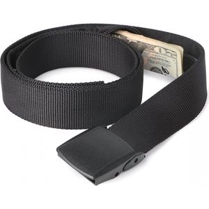 Riem portemonnee - Verborgen Geldriem - Taille Portemonee - Anti-diefstal - Reis Gelsdriem - Riem Met Verborgen Geldvak - zwart - nylon - 1.2m*3.8cm